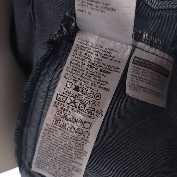 Levi's Solid Blue Denim Jacket Long Sleeve Womens Size Small - Picture 10 of 11